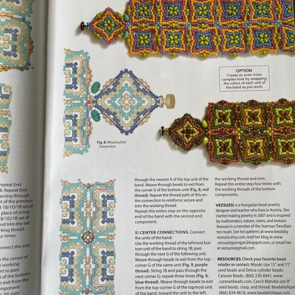 Beadwork Magazine Jewelry Crafting Book u Jun Jul 2019  Vol 22  No 4 Looming wit - Picture 7 of 8